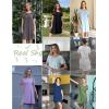 image:imageEkouaer Bamboo Viscose Sleep Shirts for Women Soft Nightgowns Short Sleeve Ruffled Night Shirts with Chest Pocket S3XLLight Pink