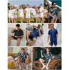 image:imageEkouaer Mens Pajamas Set Silk Satin Sleepwear Short Sleeve Button Down Pjs Set 2 Piece Loungewear with Pockets SXXLBlack