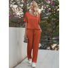 image:imageEkouaer Pajama Sets for Women 2 Piece Lounge Set Short Sleeve Tops and Long Pants Soft Comfy Pjs Sleepwear Outfits SXXLCaramel