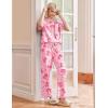 image:imageEkouaer Pajama Sets for Women 2 Piece Lounge Set Short Sleeve Tops and Long Pants Soft Comfy Pjs Sleepwear Outfits SXXLPink Bow Knot