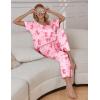 image:imageEkouaer Pajama Sets for Women 2 Piece Lounge Set Short Sleeve Tops and Long Pants Soft Comfy Pjs Sleepwear Outfits SXXLPink Bow Knot