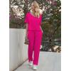 image:imageEkouaer Pajama Sets for Women 2 Piece Lounge Set Short Sleeve Tops and Long Pants Soft Comfy Pjs Sleepwear Outfits SXXLRose