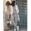 image:imageEkouaer Pajamas Womens Waffle Knit Sleepwear Long Sleeve Top with Pants Casual Pjs Loungewear Set SXXLLight Grey