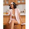 image:imageEkouaer Pajamas for Women Set Button Up Pjs Short Sleeve Ruffle Sleepwear Notch Collar Bride Soft Pj Lounge Sets SXXLPastel Pink