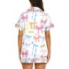 image:imageEkouaer Silk Pajamas for Women Short Sleeve Sleepwear Soft Button Down Loungewear 2 Piece Satin Pjs Shorts SetBow Knot White