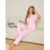image:imageEkouaer Womens Pajama Sets Button Down Pjs Lounge Sets 2 Piece Short Sleeve Sleepwear Soft Comfy LoungewearPink
