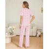 image:imageEkouaer Womens Pajama Sets Button Down Pjs Lounge Sets 2 Piece Short Sleeve Sleepwear Soft Comfy LoungewearPink Carrots