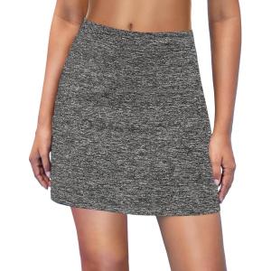 image:imageEkouaer 16 Golf Skorts for Woman with Inner Pockets Silicone Grippers Tennis Skirt Quick Dry Athletic Pickleball SkortGrey