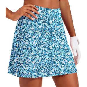 image:imageEkouaer 16 Golf Skorts for Woman with Inner Pockets Silicone Grippers Tennis Skirt Quick Dry Athletic Pickleball SkortIce Crack