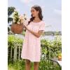 image:imageEkouaer Cotton Nightgowns for Women Pleated Sleep Shirts Short Sleeve Night Shirt Lace Trim Sleep Dress Ladies GownFloral White