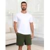 image:imageEkouaer Mens Pajama Shorts Bamboo Viscose Breathable Soft Sleep Short Elastic Waist 2026 Lounge PJ Short with PocketsArmy Green