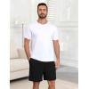 image:imageEkouaer Mens Pajama Shorts Bamboo Viscose Breathable Soft Sleep Short Elastic Waist 2026 Lounge PJ Short with PocketsBlack