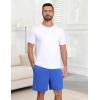 image:imageEkouaer Mens Pajama Shorts Bamboo Viscose Breathable Soft Sleep Short Elastic Waist 2026 Lounge PJ Short with PocketsBlue