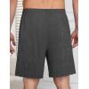 image:imageEkouaer Mens Pajama Shorts Bamboo Viscose Breathable Soft Sleep Short Elastic Waist 2026 Lounge PJ Short with PocketsDark Gray