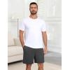 image:imageEkouaer Mens Pajama Shorts Bamboo Viscose Breathable Soft Sleep Short Elastic Waist 2026 Lounge PJ Short with PocketsDark Gray