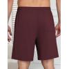 image:imageEkouaer Mens Pajama Shorts Bamboo Viscose Breathable Soft Sleep Short Elastic Waist 2026 Lounge PJ Short with PocketsDark Red