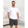 image:imageEkouaer Mens Pajama Shorts Bamboo Viscose Breathable Soft Sleep Short Elastic Waist 2026 Lounge PJ Short with PocketsGray