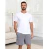 image:imageEkouaer Mens Pajama Shorts Bamboo Viscose Breathable Soft Sleep Short Elastic Waist 2026 Lounge PJ Short with PocketsLight Gray