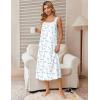 image:imageEkouaer Nightgowns for Women Cotton Long Night Gowns Sleeveless Sleep Dress Victorian Nightdress Ladies Sleepwear XS4XLBlue Flowers White