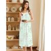 image:imageEkouaer Nightgowns for Women Cotton Long Night Gowns Sleeveless Sleep Dress Victorian Nightdress Ladies Sleepwear XS4XLFloral Green