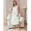 image:imageEkouaer Nightgowns for Women Cotton Long Night Gowns Sleeveless Sleep Dress Victorian Nightdress Ladies Sleepwear XS4XLFloral Green