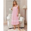image:imageEkouaer Nightgowns for Women Cotton Long Night Gowns Sleeveless Sleep Dress Victorian Nightdress Ladies Sleepwear XS4XLPink