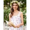 image:imageEkouaer Nightgowns for Women Cotton Long Night Gowns Sleeveless Sleep Dress Victorian Nightdress Ladies Sleepwear XS4XLPink Flower White