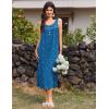 image:imageEkouaer Nightgowns for Women Long Sleeveless Night Gowns Ladies Soft Nightdress Victorian Sleepwear with Pockets SXXXLBlue  White Dogfoot