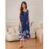 image:imageEkouaer Nightgowns for Women Long Sleeveless Night Gowns Ladies Soft Nightdress Victorian Sleepwear with Pockets SXXXLBlue Red Flower