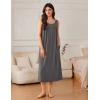 image:imageEkouaer Nightgowns for Women Long Sleeveless Night Gowns Ladies Soft Nightdress Victorian Sleepwear with Pockets SXXXLGrey