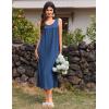 image:imageEkouaer Nightgowns for Women Long Sleeveless Night Gowns Ladies Soft Nightdress Victorian Sleepwear with Pockets SXXXLNavy