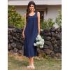 image:imageEkouaer Nightgowns for Women Long Sleeveless Night Gowns Ladies Soft Nightdress Victorian Sleepwear with Pockets SXXXLNavy Blue