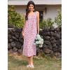 image:imageEkouaer Nightgowns for Women Long Sleeveless Night Gowns Ladies Soft Nightdress Victorian Sleepwear with Pockets SXXXLPink Florals