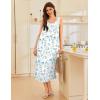 image:imageEkouaer Nightgowns for Women Long Sleeveless Night Gowns Ladies Soft Nightdress Victorian Sleepwear with Pockets SXXXLWhite  Botanical Flowers