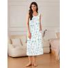 image:imageEkouaer Nightgowns for Women Long Sleeveless Night Gowns Ladies Soft Nightdress Victorian Sleepwear with Pockets SXXXLWhite  Botanical Flowers