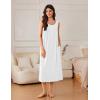 image:imageEkouaer Nightgowns for Women Long Sleeveless Night Gowns Ladies Soft Nightdress Victorian Sleepwear with Pockets SXXXLWhite