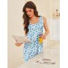 image:imageEkouaer Nightgowns for Women Long Sleeveless Night Gowns Ladies Soft Nightdress Victorian Sleepwear with Pockets SXXXLWhite Flower Print