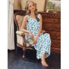image:imageEkouaer Nightgowns for Women Long Sleeveless Night Gowns Ladies Soft Nightdress Victorian Sleepwear with Pockets SXXXLWhite Flower Print
