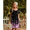 image:imageEkouaer Nightgowns for Women Short Sleeve Sleepshirt V Neck Short Nightshirt Pullover Soft Ruffled Sleepwear SXXXLCherry Blossoms