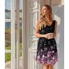 image:imageEkouaer Nightgowns for Women Sleeveless Sleep Shirt Tank Night Gown V Neck Chemise Pleated Night Shirt Soft Sleep DressCherry Blossoms