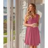 image:imageEkouaer Nightgowns for Women Sleeveless Sleep Shirt Tank Night Gown V Neck Chemise Pleated Night Shirt Soft Sleep DressCherry Red