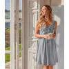 image:imageEkouaer Nightgowns for Women Sleeveless Sleep Shirt Tank Night Gown V Neck Chemise Pleated Night Shirt Soft Sleep DressGray Floral