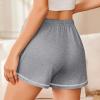 image:imageEkouaer Pajama Shorts for Women 2026 Soft Sleep Shorts Casual Lounge Bottoms Comfy Pj Bottoms with PocketsBlack and Light Grey