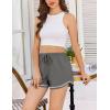 image:imageEkouaer Pajama Shorts for Women 2026 Soft Sleep Shorts Casual Lounge Bottoms Comfy Pj Bottoms with PocketsDark Grey