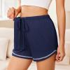 image:imageEkouaer Pajama Shorts for Women 2026 Soft Sleep Shorts Casual Lounge Bottoms Comfy Pj Bottoms with PocketsNavy Blue