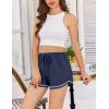 image:imageEkouaer Pajama Shorts for Women 2026 Soft Sleep Shorts Casual Lounge Bottoms Comfy Pj Bottoms with PocketsNavy Blue