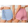 image:imageEkouaer Pajama Shorts for Women 2026 Soft Sleep Shorts Casual Lounge Bottoms Comfy Pj Bottoms with PocketsPink and Blue