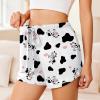 image:imageEkouaer Pajama Shorts for Women 2026 Soft Sleep Shorts Casual Lounge Bottoms Comfy Pj Bottoms with PocketsWhite Cow