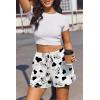 image:imageEkouaer Pajama Shorts for Women 2026 Soft Sleep Shorts Casual Lounge Bottoms Comfy Pj Bottoms with PocketsWhite Cow
