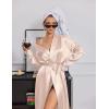 image:imageEkouaer Silk Robes for Women Shawl Collar Satin Bathrobe Long Bride Wedding Party Robe Lightweight Sexy Sleepwear SXXLChampagne